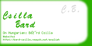 csilla bard business card